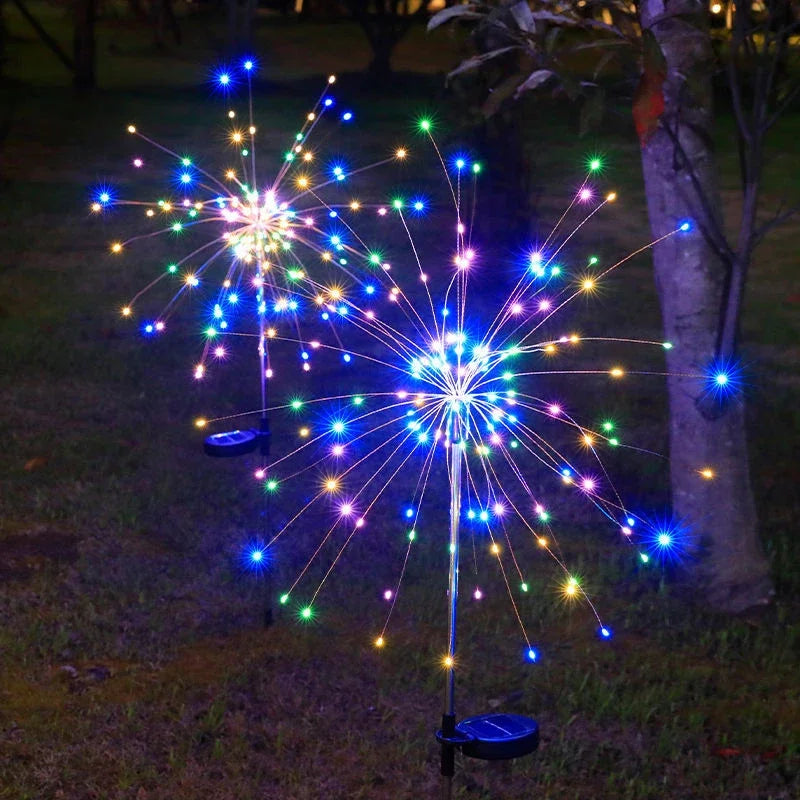 Solar Firework Dandelion Lights – 8-Mode Waterproof Outdoor Garden Décor
