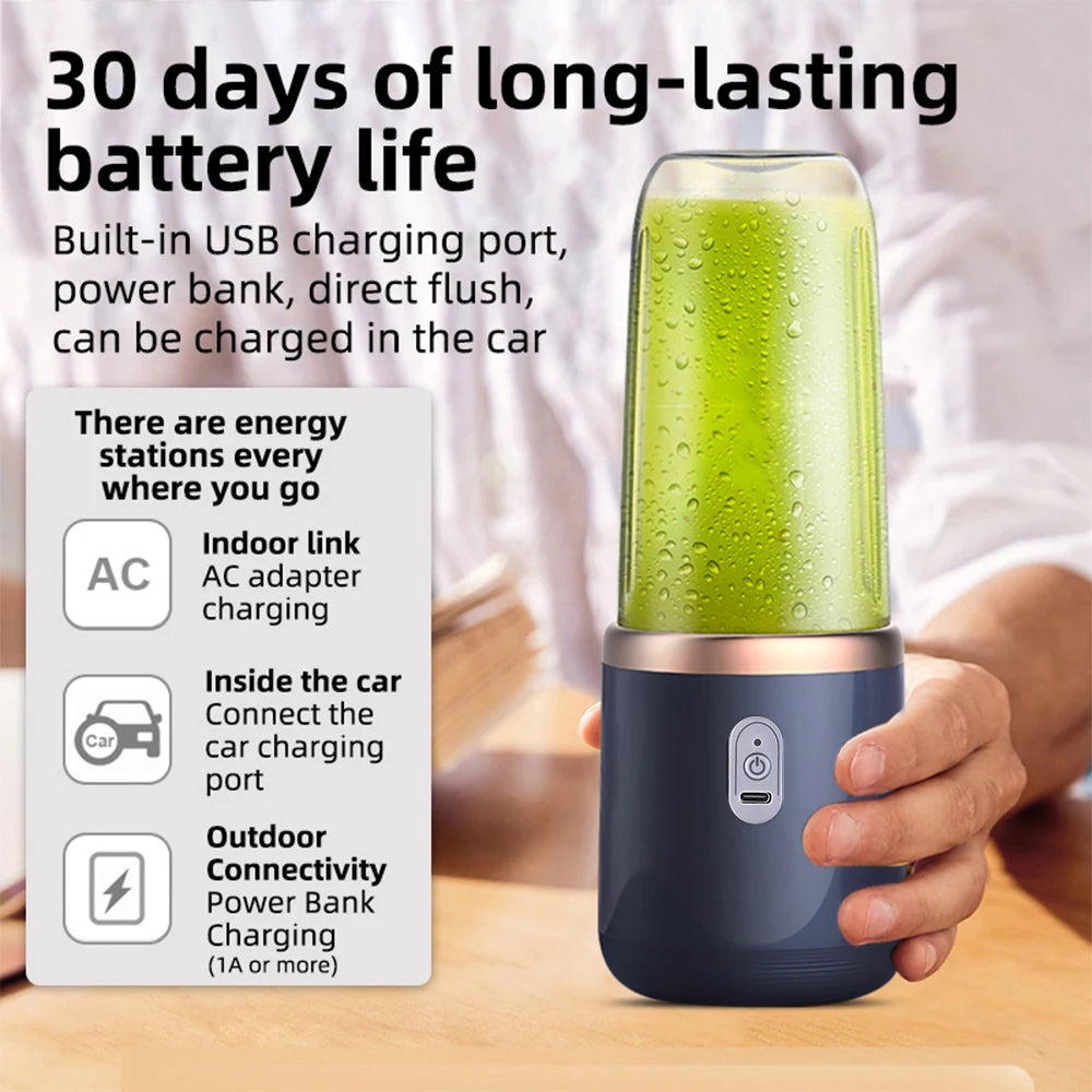 Portable 6-Blade USB Mini Juicer