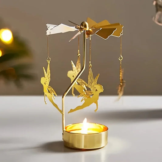 Metal Rotating Candle Holder – Christmas & Event Decor