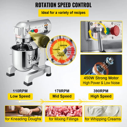 VEVOR Electric Dough Mixer & Stand Blender